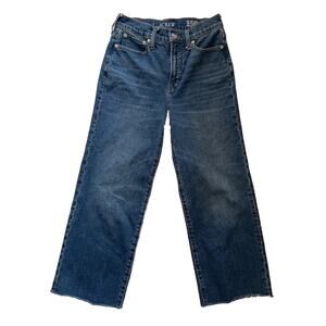 J.Crew '96 Slim Wide Jeans Womens 25 Blue High Rise Wide Leg Denim